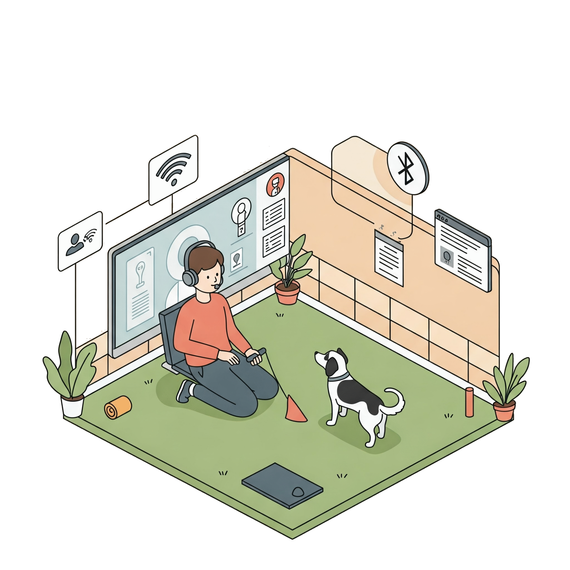 Area lavoro con il cane png