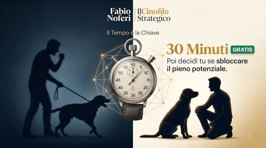 Fabio Noferi consulenza cinofila strategica online valutazione gratuita 30 minuti risoluzione problemi comportamentali cane.